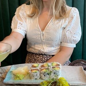 Blouse with embroidery details